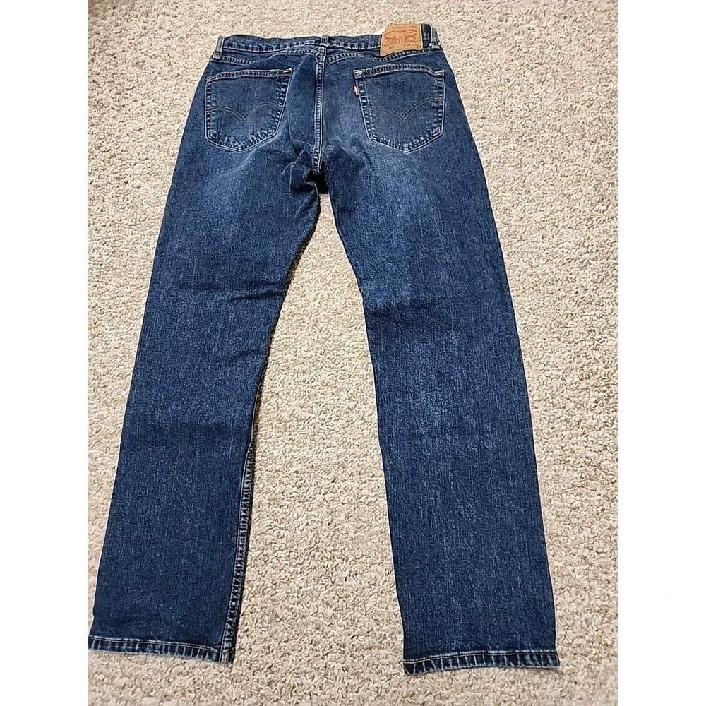 Levi's 505 Jeans Mens 34x32 Denim Straight Actual Dark 32x31 Actual Cotton Blend
